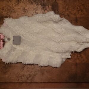 Andrew Marc New York White Poncho S/M